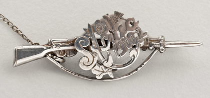 Boer War Sterling Silver Sweetheart Brooch, Rifle, S Africa 1900-2